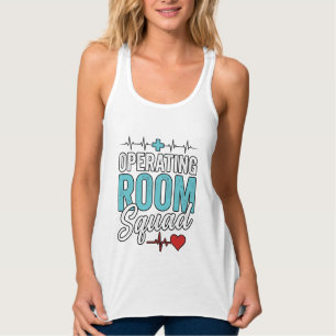 Con Tirantes Diseño de camiseta de enfermera quirúrgica del equ