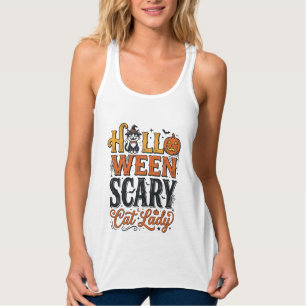 Con Tirantes Diseño de camiseta de gato vintage de señora gato