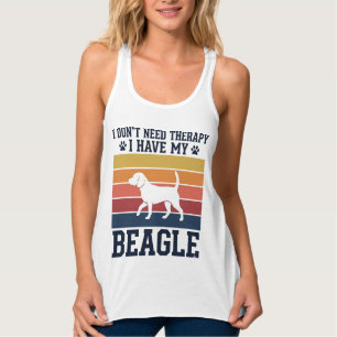 Con Tirantes Diseño de camiseta de terapia de perro Beagle vint