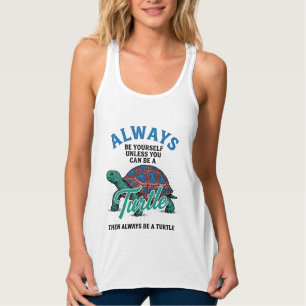 Con Tirantes Diseño de camiseta de tortuga sé tú mismo vintage_