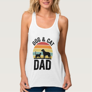 Con Tirantes Diseño de camiseta para papá de perro y gato, aman
