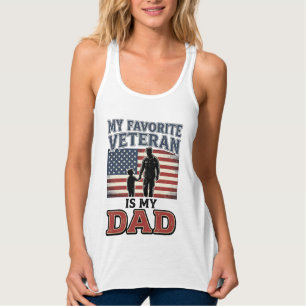 Con Tirantes Diseño de camiseta patriótica Mi padre es mi veter