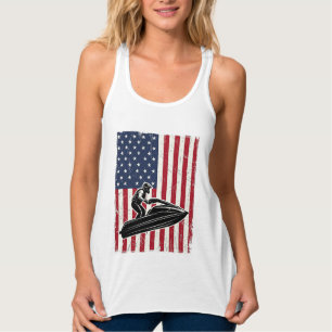 Con Tirantes Diseño de camiseta vectorial de bandera americana 
