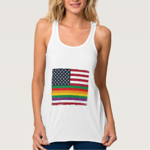 Con Tirantes Diseño de camiseta vectorial de bandera del orgull