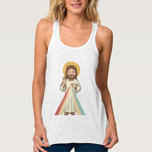 Con Tirantes Diseño de camiseta vectorial de bendición religios (Anverso)