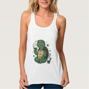 Con Tirantes Diseño de camiseta vectorial de tortuga Stoner Vin
