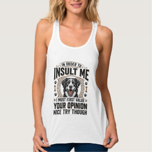 Con Tirantes Diseño de camiseta vintage de opinión de perro div