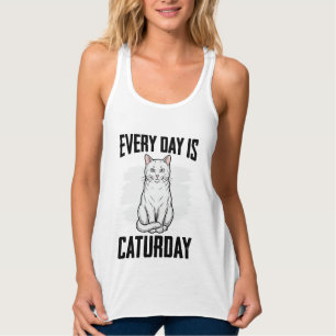Con Tirantes Diseño Divertido de Camiseta de Gato Amante de Cat