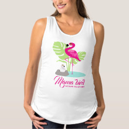 Con Tirantes flamingo mama pájaro incubando debido camiseta per