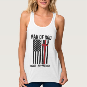 Con Tirantes Hombre de Dios Diseño de Camiseta Cristiana Cruz P