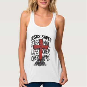 Con Tirantes Jesús Salva Camiseta Callejera Cristiana Cruz Vint