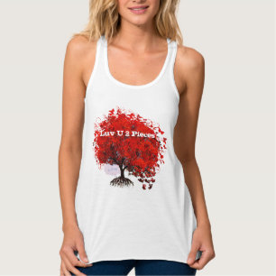 Con Tirantes Luv U 2 piezas Camiseta Girar raíces Piezas de rom