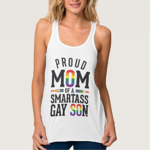 Con Tirantes Orgullosa madre de un hijo gay descarado camiseta 