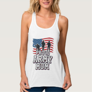 Con Tirantes Orgullosa Madre del Ejército Camiseta Militar Patr
