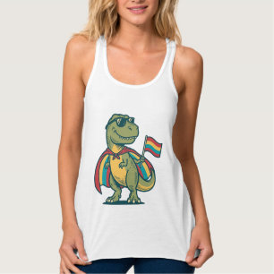 Con Tirantes Orgulloso Diseño de Camiseta de Dinosaurio Vectori