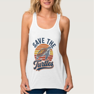 Con Tirantes Salvar Las Tortugas Diseño De Camiseta De Tortuga 