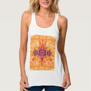 Con Tirantes SMOKE naranja - Arte fractal - Camiseta