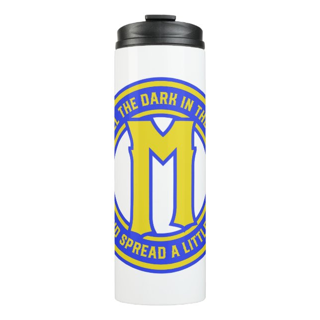 Con toda la oscuridad del mundo. Botella térmica (Anverso)