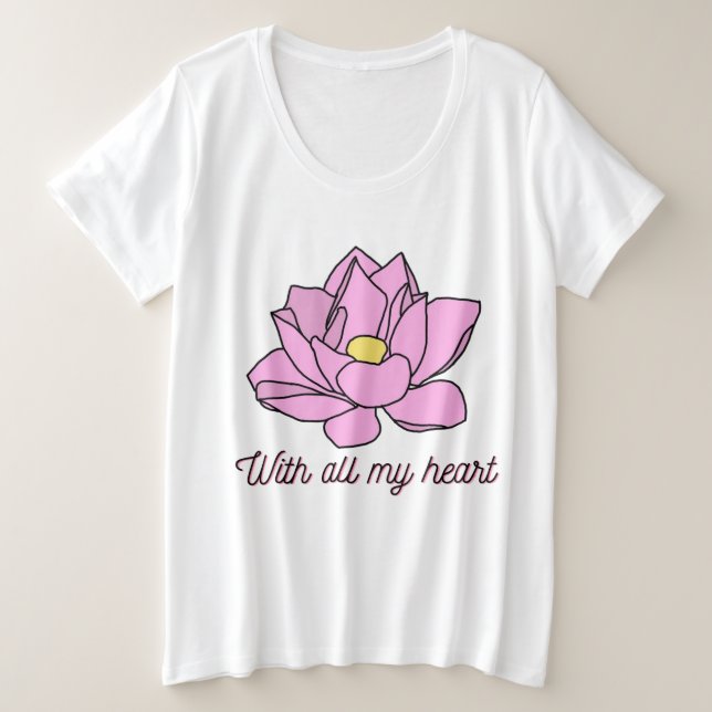 Con todo el arte de mi corazón rosado Lotus (Anverso del diseño)