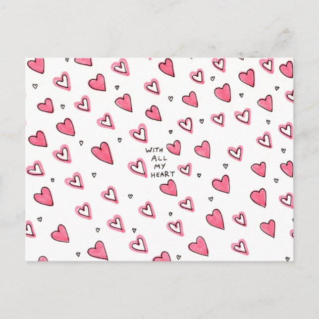 Con todo mi corazón - postal (Anverso)