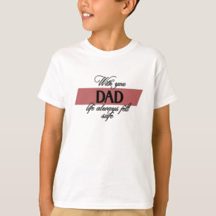 Con tu papá   Camiseta básica para hombre