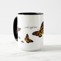 Con un corazón ligero - taza de la mariposa de