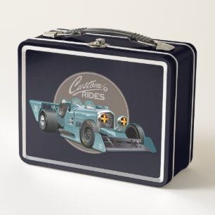 concepto de coche de carrera retro personalizado