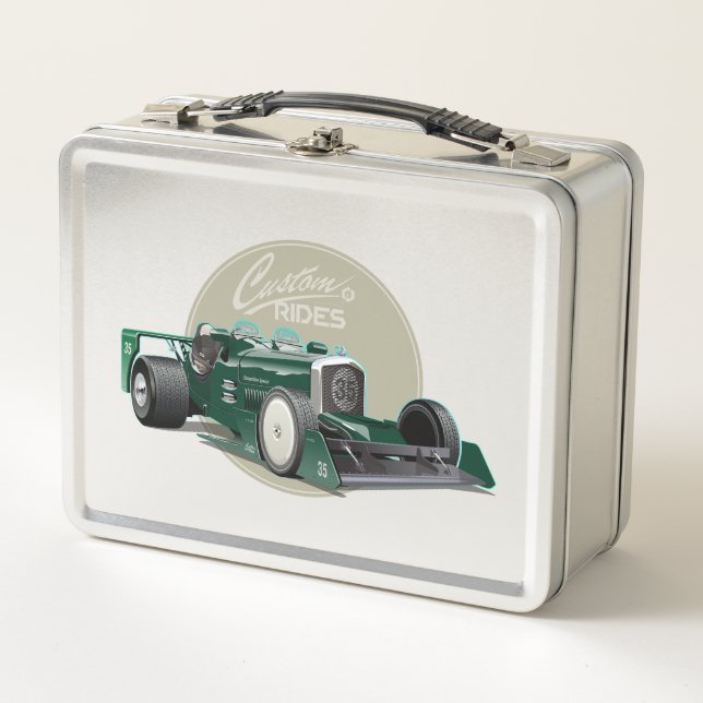 concepto de coche de carrera retro personalizado (Anverso)