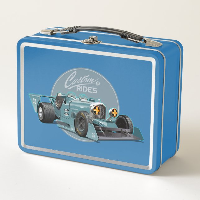 concepto de coche de carrera retro personalizado (Anverso)
