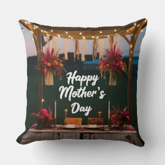 Concepto de diseño de almohada del Día de la Madre