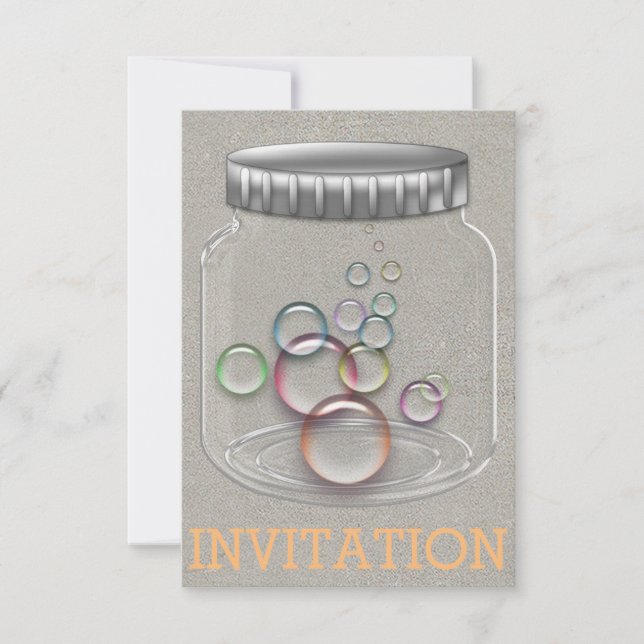 Concepto de invitación a sorpresas divertidas (Anverso)