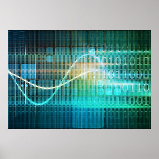 Concepto de tecnología con arte abstracto de medio (Frente)