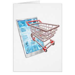 Concepto del app del teléfono de las compras