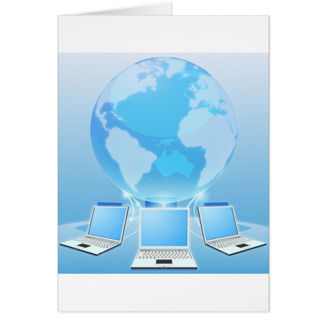 Concepto del mundo de la red de ordenadores (Frente)