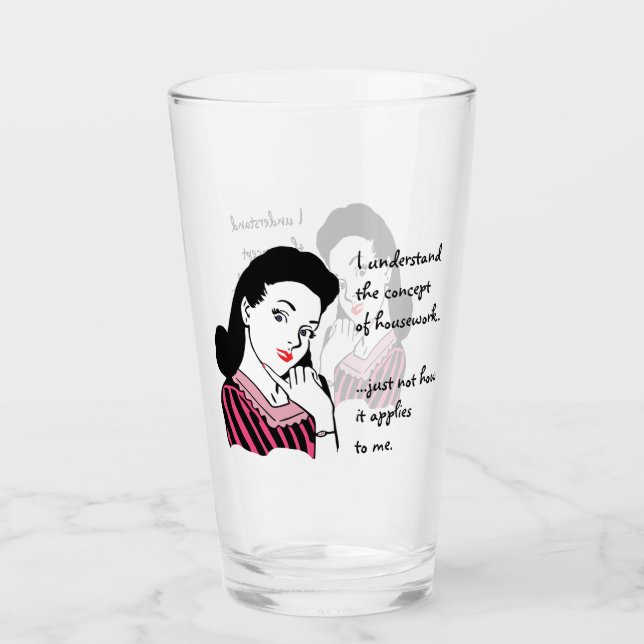 Concepto divertido del quehacer doméstico (Anverso)