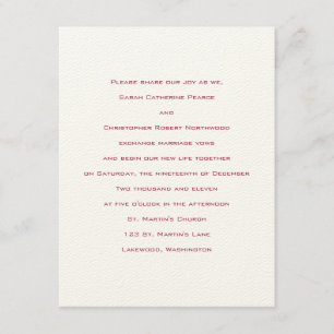 Conceptos básicos: Rojo veneciano : Invitación a