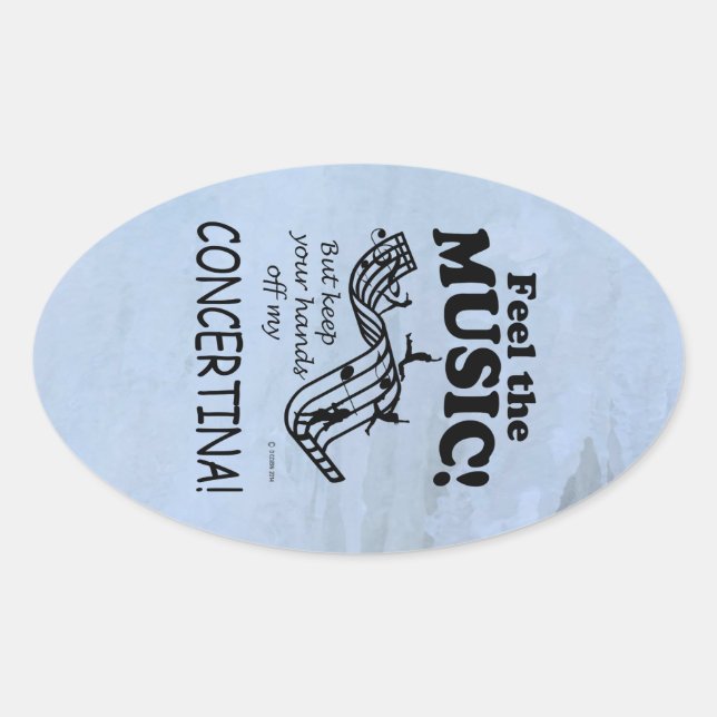 Concertina Siente El Pegatina Del Oval De La Músic (Anverso)
