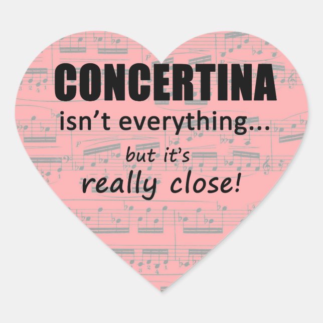Concetina no es todo Pegatina de corazón (Anverso)