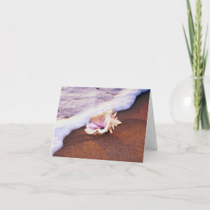 Conch Shell en la tarjeta de notas de playa