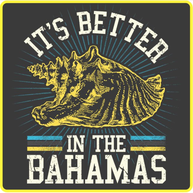 Conch Vacation Bahamas Pegatina Cruise Bahamian (Anverso)