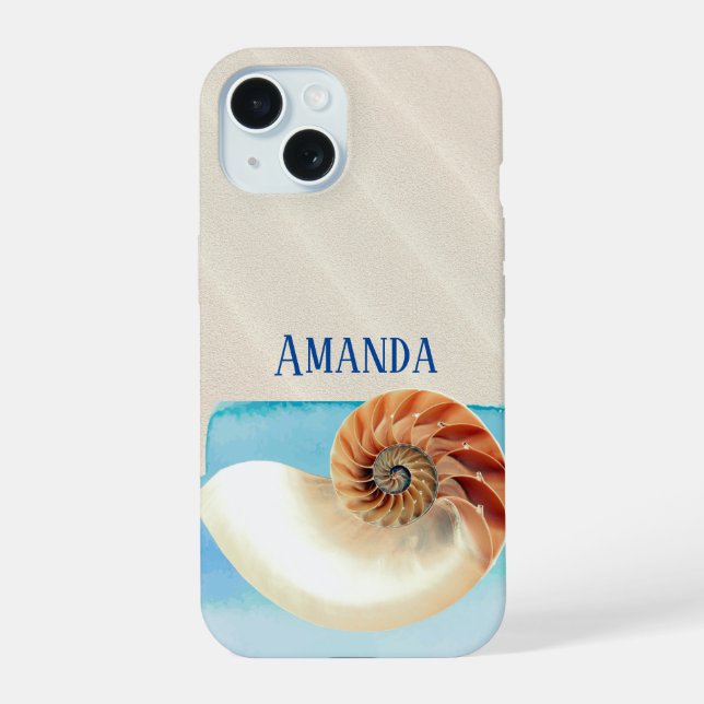 Concha de nautilus y arena  (Reverso )