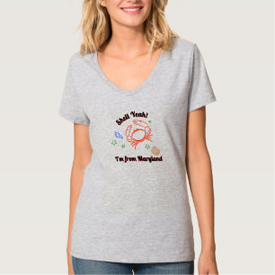 "¡Concha, sí! Soy de Maryland" Camiseta de Cangrej