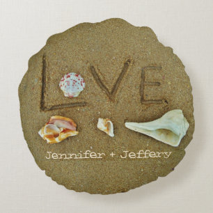 conchas Amor en la almohada personalizado de playa
