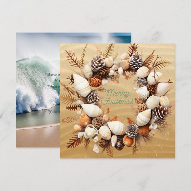 Conchas de Playa Piñas Algamarinas Navidad (Anverso / Reverso)