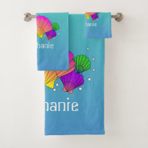 Conchas personalizadas del Mar Caribe con burbujas