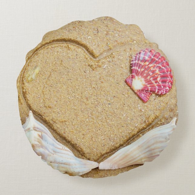 conchas y 2 corazones en la almohada de bodas pers (Reverso)