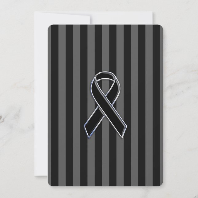 Conciencia de la cinta negra de cromo con estilo (Anverso)