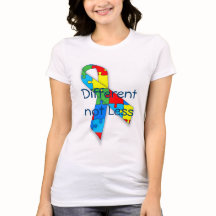 Conciencia del autismo Diferente no Menos camiseta