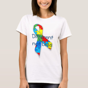 Conciencia del autismo Diferente no Menos camiseta