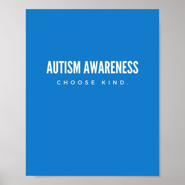 conciencia del autismo. elija el tipo. Posters e i (Frente)